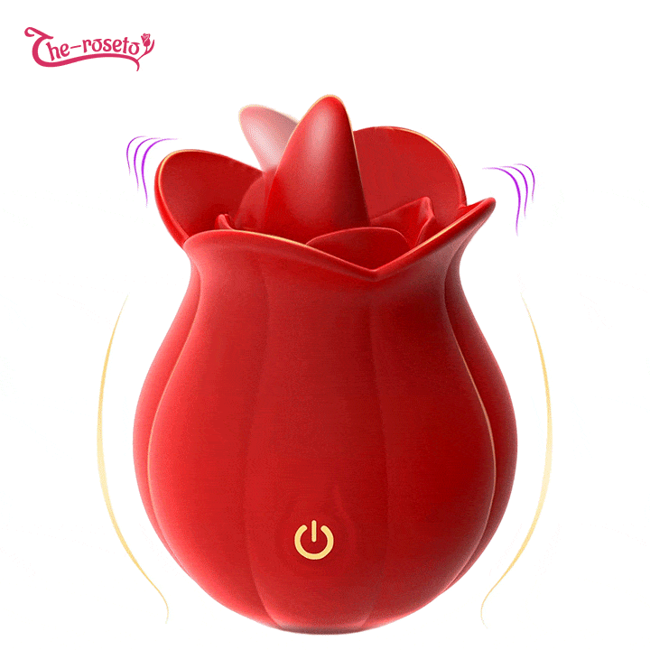 Vibrador rosa de 10 velocidades con lengua 