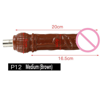 Masturbador femenino con varilla de extensión y accesorios para pene. 