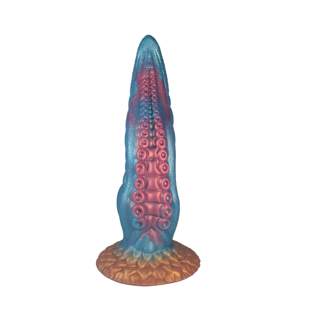 Consolador de fantasía con dilatador anal de silicona con tentáculo de pulpo azul océano