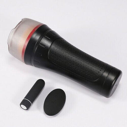 Masturbador Fleshlight con vagina realista y vibradora 2 en 1 