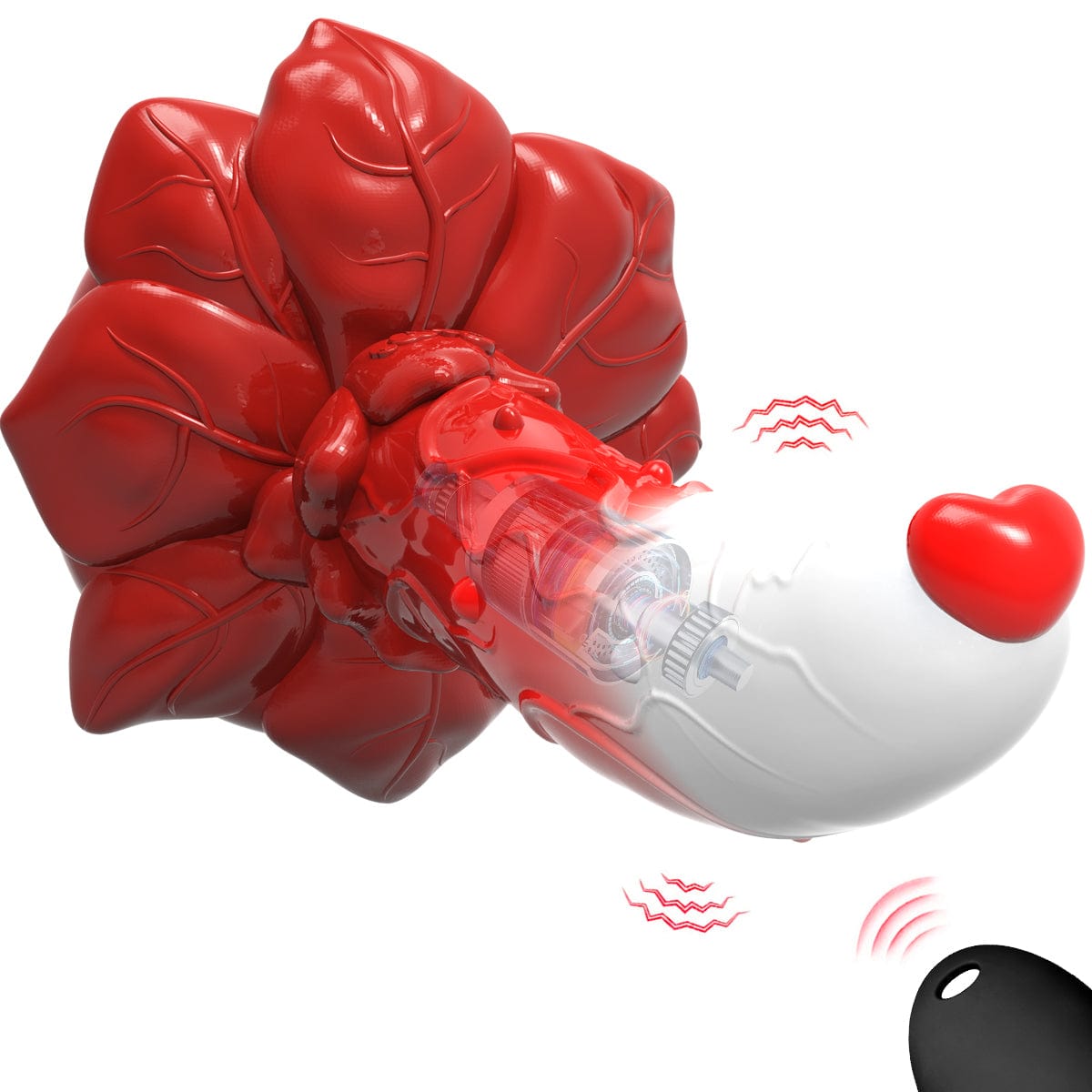 Consolador anal de silicona AIMITEX con forma de rosa y forma de pene extraterrestre