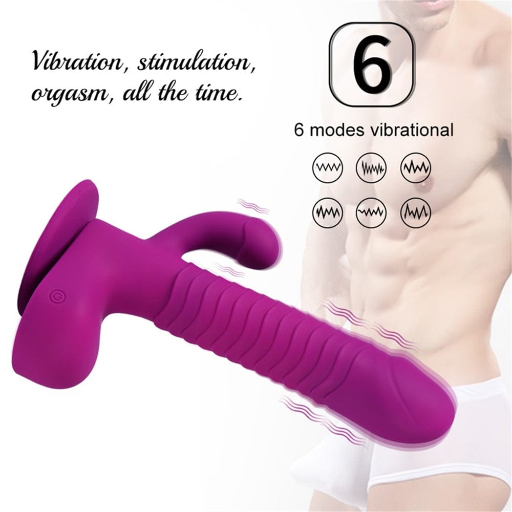 360-grada rotacianta teleskopa vibrilo kun suĉtaso sendrata teleregilo 