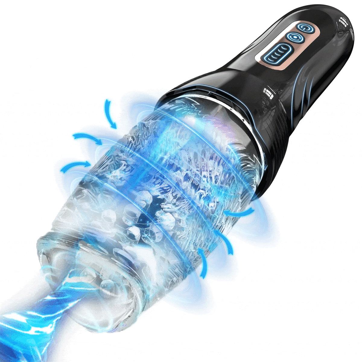 Copa de masturbación oral con rotación y vibración para hombre, versión 3.0 