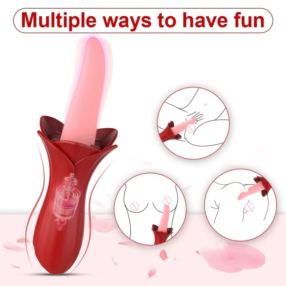 Vibranta Bastono por Vagina Lekado de Klitora Stimulilo de Roza Lango 