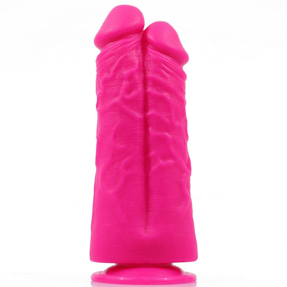 AIMITEX - Consolador doble de silicona colorido, juguete sexual para adultos