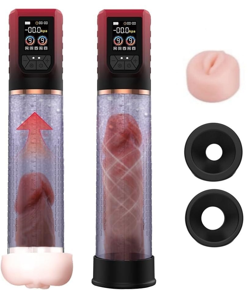 3 En 1 Penis Enlarger Extender Pump Male Masturbator
