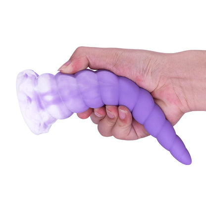 Consolador anal de silicona con forma piramidal de 18 cm de longitud gradual