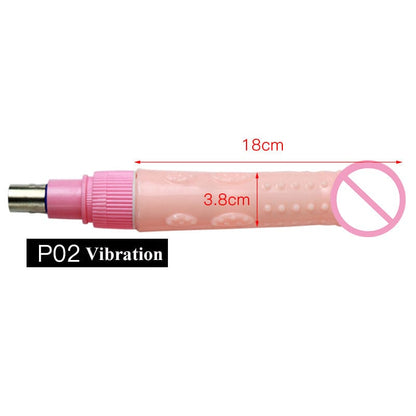 Masturbador femenino con varilla de extensión y accesorios para pene. 