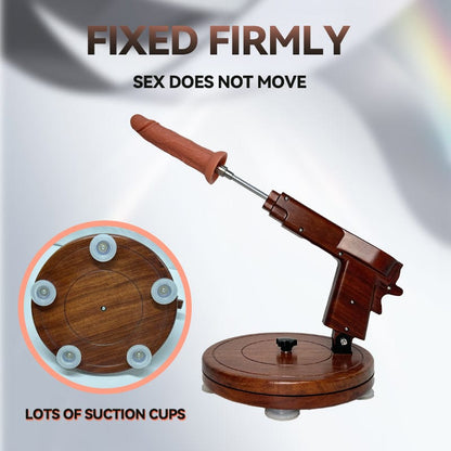 Consolador masturbador femenino retráctil de madera estilo vintage Sheyay