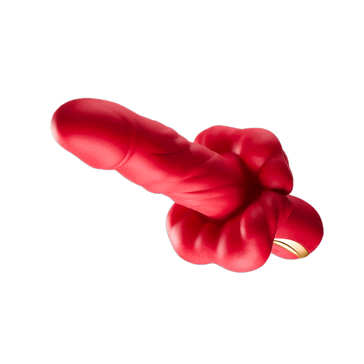 Vibrador telescópico para masturbación con bolas giratorias de 360° 