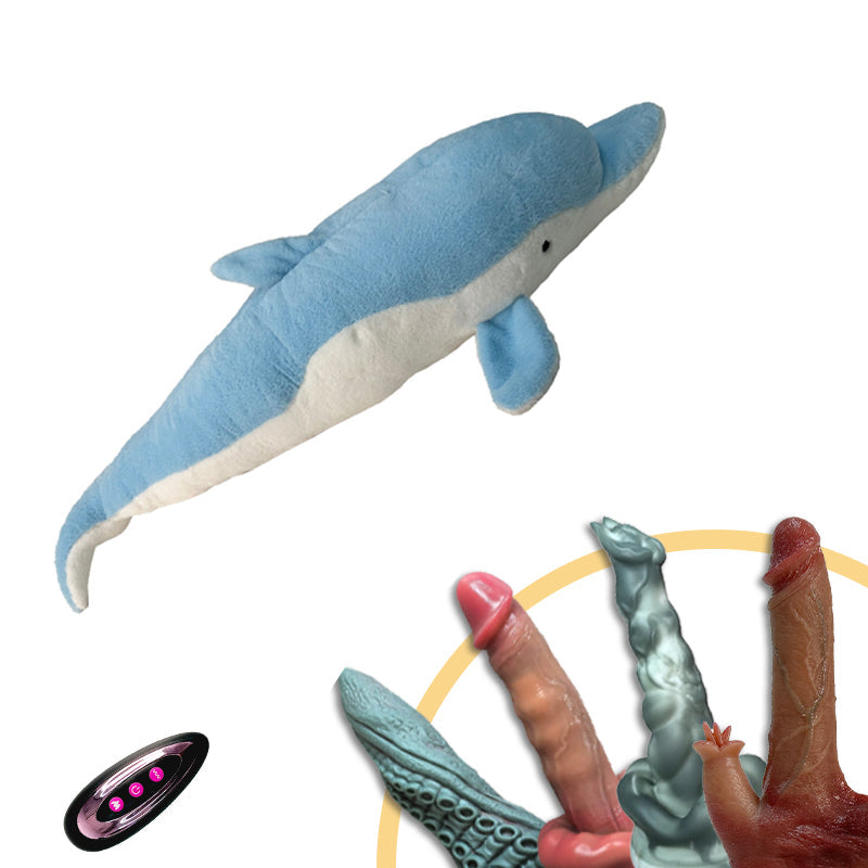Máquina de consolador de peluche, juguete sexual con control remoto para lamer y empujar.