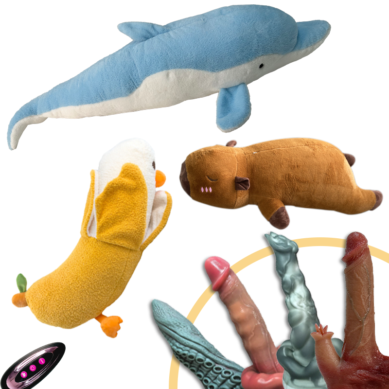 Máquina de consolador de peluche, juguete sexual con control remoto para lamer y empujar.